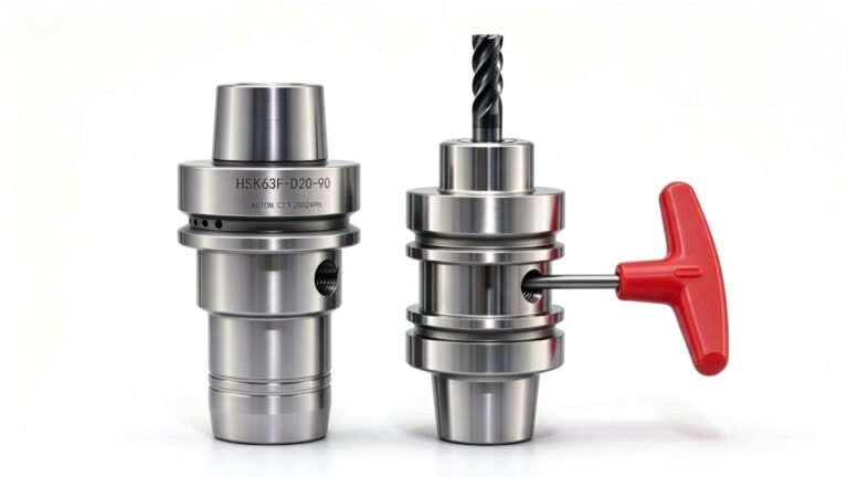 HSK63F Hydraulic Tool Holder with Milling Cutter and T Wrench